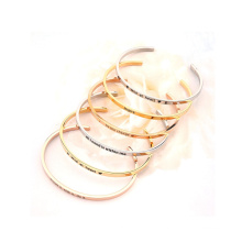 Bracelet Jewelry Packaging Cuff Stamped Bijoux Stainless Steel Bangle for Woman